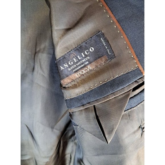 Mens Tasso Elba Blazer Sports Coat Super 140s Wool Brown Korea Career 40R - Picture 4 of 8